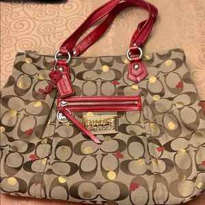 RED ❤️HEART coach shoulder bag